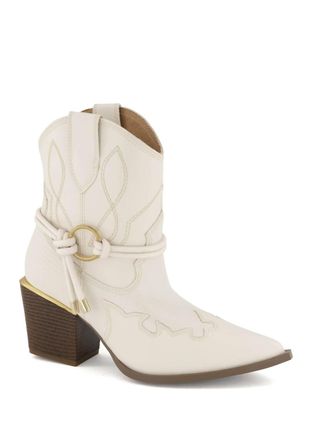 Andrea Womens Western Fashion Boots In Bone