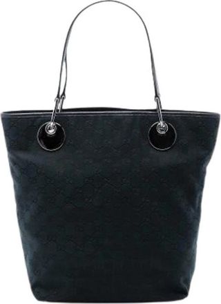 Gucci Pre-owned The Eclipse Tote Bag - Dames - Vintage Shopper - Zwart - ONE Size - Leer - Vintage
