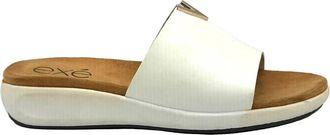 Ex&eacute; Womens Low Wedge Mule In White