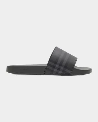 Burberry Men & apos;s Furley Check Slides