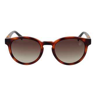 Timberland TI-1061770 Round-Frame Plastic Sunglasses - Brown