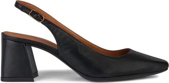 Geox 65mm pointed-toe block-heel pumps - women - Calf Leather/Calf Leather/Rubber - 40 - Black