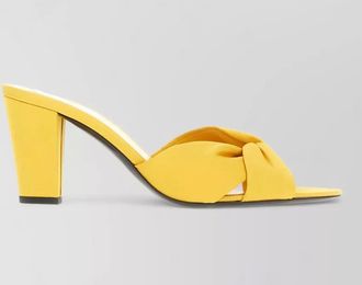 Saint Laurent fabric franciane sandals cone heel knotted