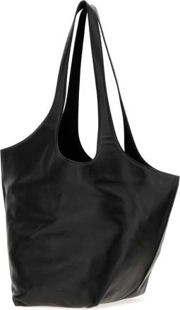 The Attico Womens Black Leather Large La Scoop Shoulder Bag Borse A Mano