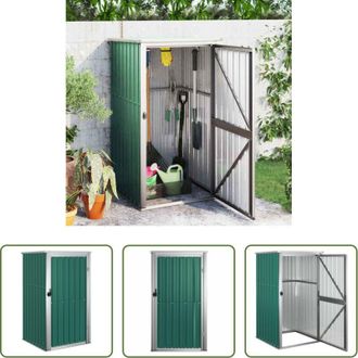 vidaXL Capanno da giardino - Capanno per Attrezzi Verde 88x89x161 cm in Acciaio Zincato