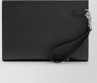 Valentino Garavani vlogo signature leather clutch bag