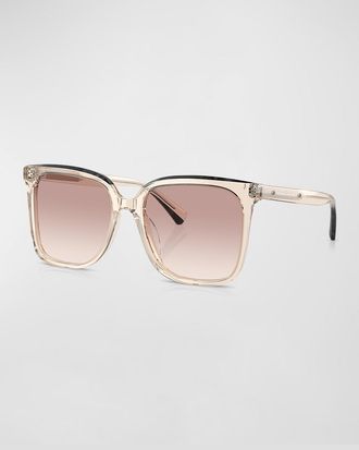 Brunello Cucinelli Sleek Acetate Square Sunglasses
