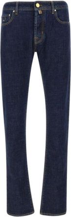 Jacob Cohen Slim-fit Jeans, male, Blue, Size: W33 Bard Jeans in Deep Blue Stretch-Denim