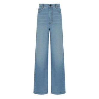 Max Mara Wide Jeans, female, Blue, Size: 2XS Latino Jeans