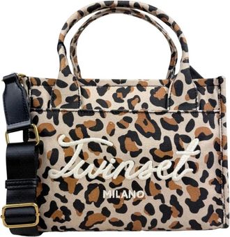 Twinset Tote Bags, female, Multicolor, Size: ONE SIZE Signature Tote Medium with Shoulder Strap