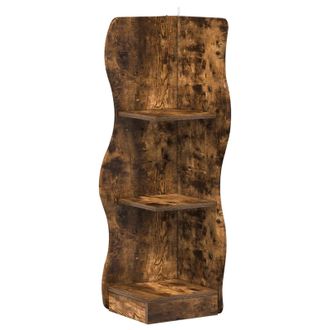 vidaXL Estante De Esquina Roble Ahumado 34 X 33 X 102 Cm Vidaxl