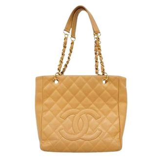Chanel Pre-owned Tote Bags, female, Beige, Size: ONE SIZE Pre-owned Vintage Tote Bag