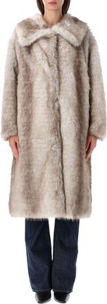 s.w.o.r.d Coat Eco Faux Plush Wide-Collar Faux Fur Coat