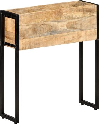 vidaXL Jardinera De Madera De Mango Rugosa 60x20x68 Cm Vidaxl