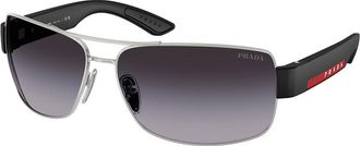 Prada PS B52S 1BC09U Mens Sunglasses Silver Size 65
