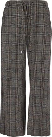 Max Mara Tartan Letizia Broek - Dames - Wijde Broeken - Veelkleurig - 2XS - Wol - Broeken