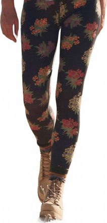 The Great Outdoors Journey Ultra Soft Peached Finish Legging In Black Palisades Floral