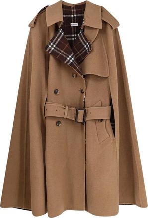 Burberry Dames, Mantels, Bruin, Maat: S/M Wol