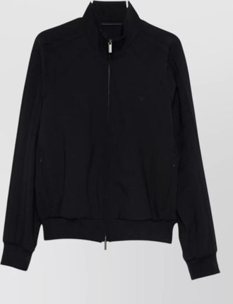 Emporio Armani wool blend bomber jacket high collar