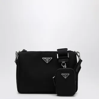 Prada Black cross-body bag in Re-Nylon and Saffiano leather