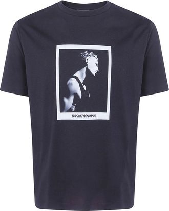 Emporio Armani Klassiek T-shirt met ronde hals - Heren - T-shirts - Zwart - 2XL - Tops