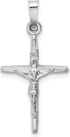 Diamond2Deal 14k White Gold INRI Crucifix Charm