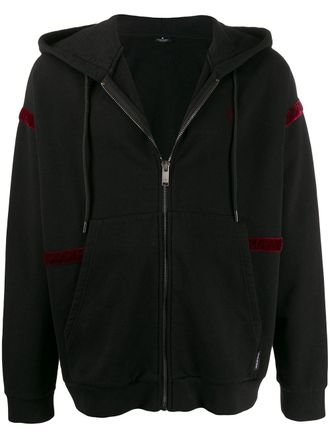 Marcelo Burlon Bumper Car zip-up hoodie - men - Cotton/Polyester - S - Black