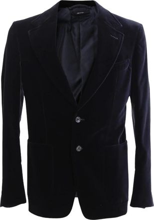 Tom Ford Velvet Blazer - Heren - Business blazers - Blauw - M - Kostuums