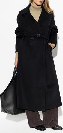 STUDIO NICHOLSON Wool Coat Mori, Womens, Navy Blue
