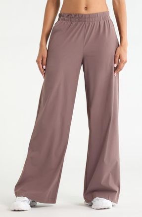 Zella Atlas Wide Leg Pants in Grey Plum at Nordstrom, Size Xx-Large
