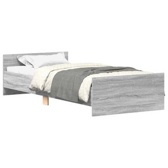 Berkfield Home Bed Frame Grey Sonoma 90x190 cm Single Engineered Wood