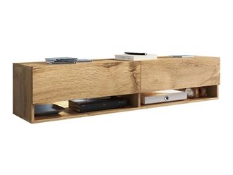 Mirjan24 Mobilier1 - Mueble Tv Sarasota 118, Roble Wotan, N&uacute;mero De Puertas: 0, N&uacute;mero De Cajones: 0, 140x30x33cm