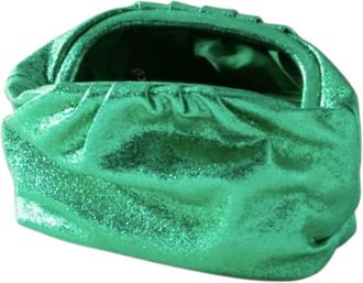 Shiraleah Womens Chrissy Metallic Clutch Bag In Green