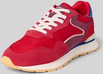 Hoff Sneaker aus Leder-Mix mit Logo-Detail Modell City in Rot, Gr&ouml;&szlig;e 36