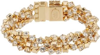 Gas Bijoux Trevise Double Gold Plated And Rhinestones Bracelet