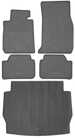 OEM Bmw Serie 1 F20 Hatchback (10/2011-06/2019) - Juego De Alfombrillas De Goma Para Coche + Alfombrilla Para Maletero