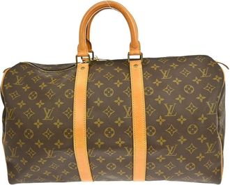 Louis Vuitton Pre-owned Weekend Bags, female, Brown, Size: ONE SIZE Pre-owned Vintage Monogram Keepall Travel Bag