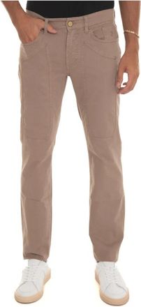Jeckerson Slim Fit 5-Pocket Broek - Heren - Chinos - Beige - W30 - Katoen - Broeken