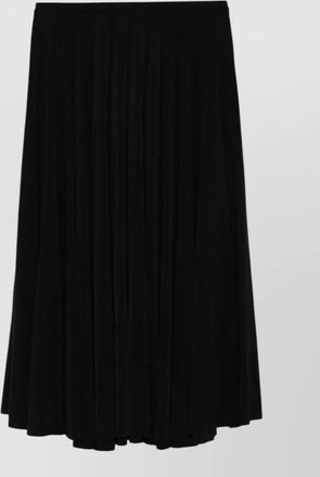 Norma Kamali pleated high-rise flared midi skirt