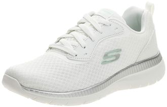Skechers Womens Graceful Get Connected Trainers, White White Silver, 4 UK