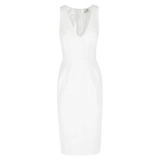 Elisabetta Franchi Light Crepe Dress - female - Elisabetta Franchi - Midi Dresses - White - XL - Dresses