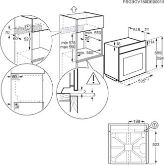 AEG Horno El&eacute;ctrico Aeg Ou5ab21fsm Acero Inoxidable 72 Litros