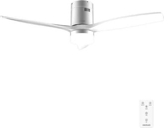 Cecotec Cecotec Ventilador De Techo Con Luz Y Mando A Distancia De 52 Energysilence Aero 5600 Classic Iron&white. Motor Dc 40w, 3 Aspas