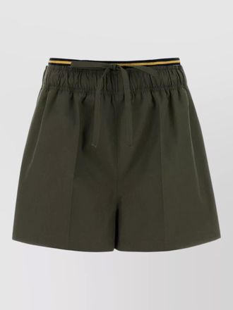 Prada poplin shorts elastic waistband side pockets