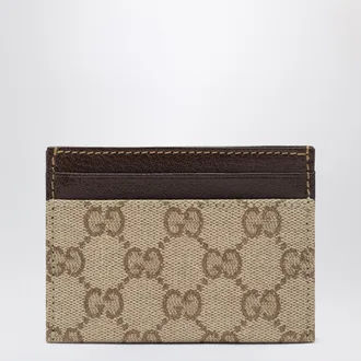 Gucci Essence Classic card holder in brown GG canvas