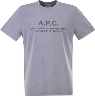 A.P.C. Hombre, Camisetas, Azul, Talla: M