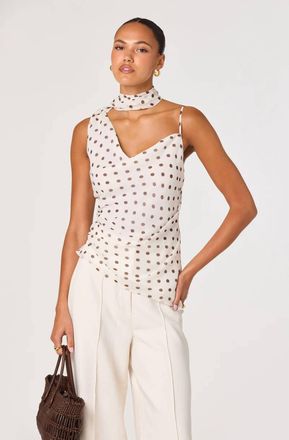 Astr Polka Dot Top In Cream