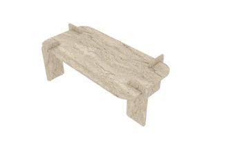 Habitat et Jardin Mesa De Centro De Madera <> 120 X 60 X 35 Cm - Travertino