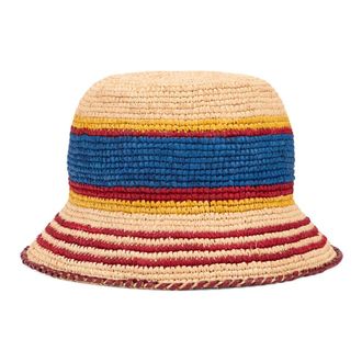 Paco Rabanne Hats, female, Multicolor, Size: ONE SIZE Raffia Bucket Hat