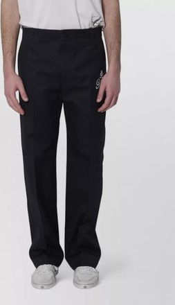 Gucci cotton twill pants mid rise regular